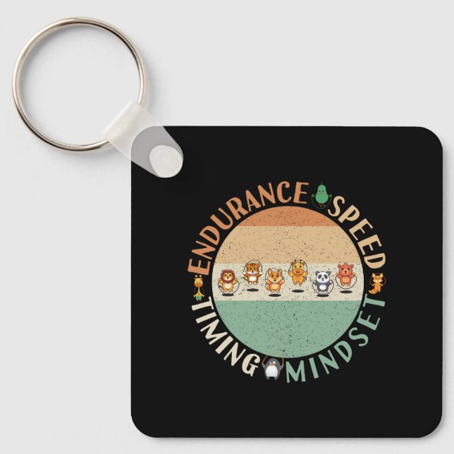 Chaveiro Roping de Salto - Corda Ignorando Mindset (Frente)