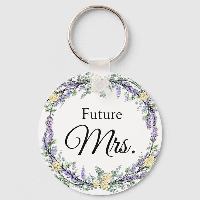 Chaveiro Rosa Amarela lavanda e Eucalyptus (Frente)