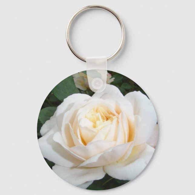 Chaveiro Rosa Branca Pérola (Frente)