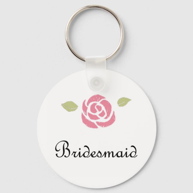 Chaveiro Rosa de Bridesmaid (Frente)
