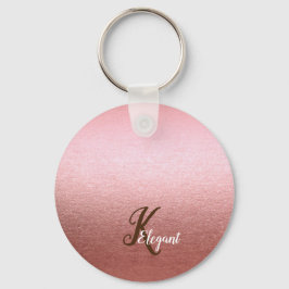 Chaveiro Rosa de monograma elegante