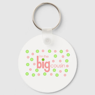 Chaveiro Rosa de Polkadot e t-shirt grande verde do primo