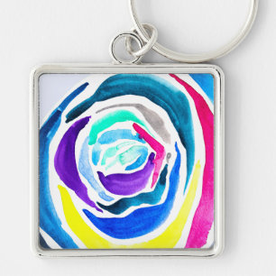 Chaveiro Rosa de pop azul