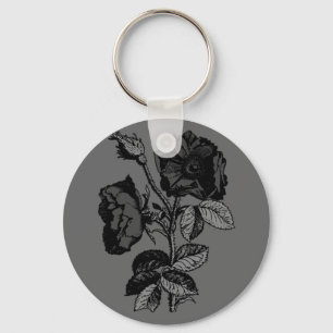 Chaveiro Rosa de preto gótico