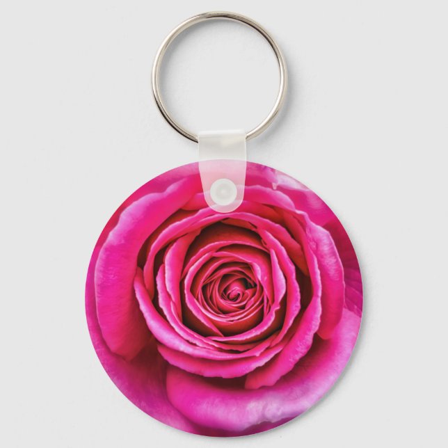 Chaveiro Rosa de rosa quente (Frente)