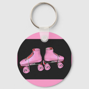 Chaveiro Rosa dos skates de rolo