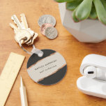 Chaveiro Rosa dourado brilho preto, orçamento elegante mode<br><div class="desc">Efeito rosa do ouro elegante do orçamento moderno efeito preto e natural de negócios e obrigado você prefere a etiqueta de presente.</div>