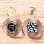 Chaveiro Rosa Dourado o logotipo da sua empresa Código QR E<br><div class="desc">Logotipo da sua empresa Aqui Chaveiro que pode ser usado como uma ferramenta de Marketing comercial para Promocional para um escritório da empresa ou empresa. Entre em contato com o designer para obter itens correspondentes.</div>
