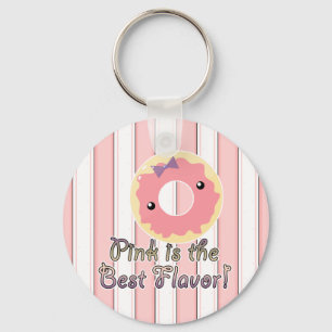 Chaveiro Rosa é o Melhor Sabor Donut com Glacê Rosa
