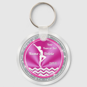 Chaveiro Rosa e presentes personalizados branco da equipe