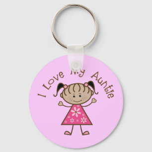 Chaveiro Rosa Eu Amo Minha Tia Presente