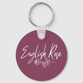 Chaveiro Rosa Inglesa TIPOGRAFIA ESTILO MANUSCRITO