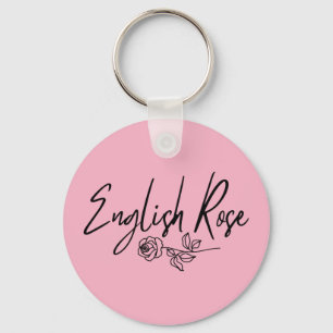 Chaveiro Rosa Inglesa TIPOGRAFIA ESTILO MANUSCRITO