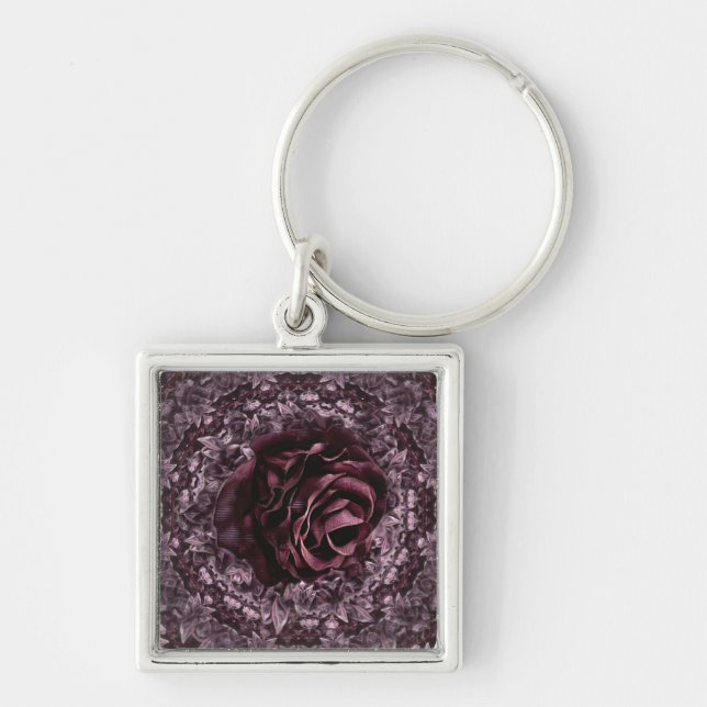 Chaveiro Rosa Mandala (Frente)