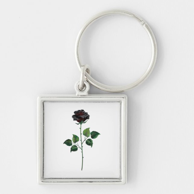 Chaveiro Rosa preto (Frente)