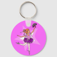 Chaveiro rosa púrpura da princesa de Ballerina
