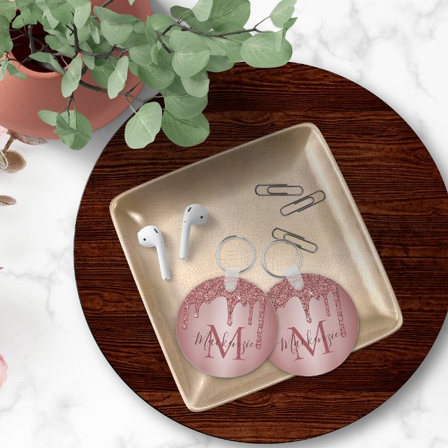 Chaveiro Rosa Rosa Rosa Rosa Rosa Dourada, Cinza, Glitter,  (Criador carregado)