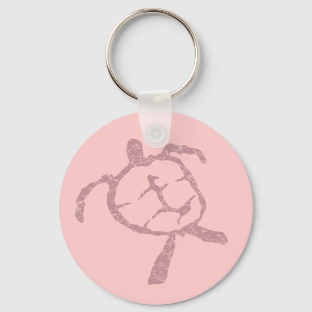 Chaveiro rosa-tartaruga (Frente)