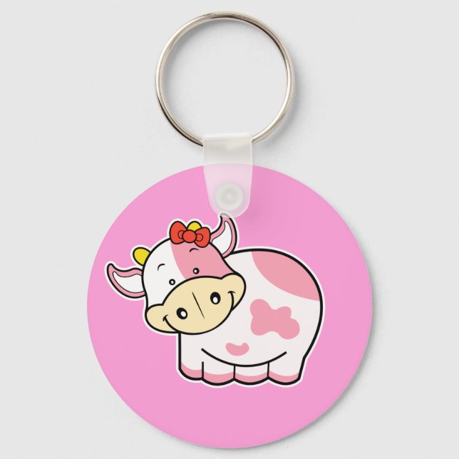 Chaveiro rosa-vaca-branca (Frente)