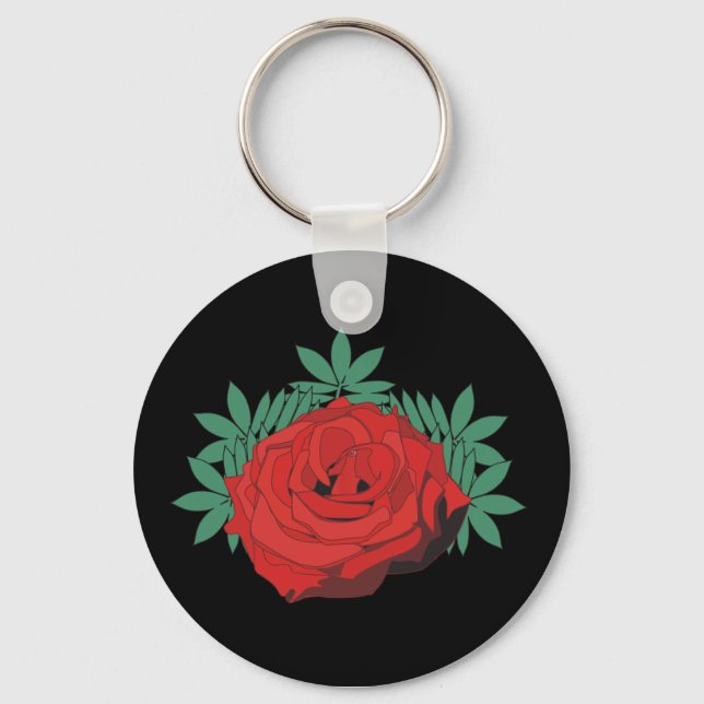 Chaveiro rosa vermelha (Frente)