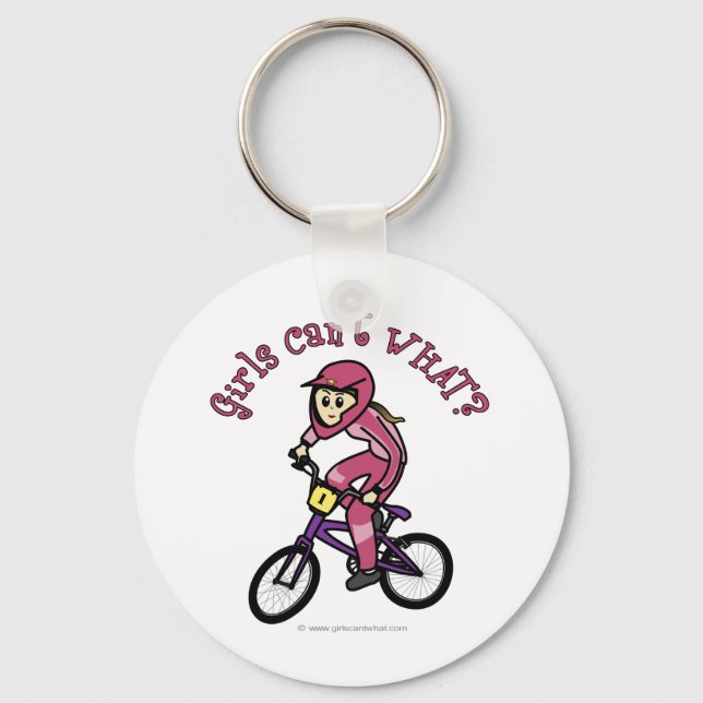 Chaveiro Rosas claro Girls BMX (Frente)