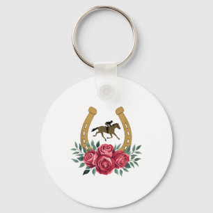 Chaveiro Rosas de Corrida de Cavalo Cute Ky 151rua Derby Ho