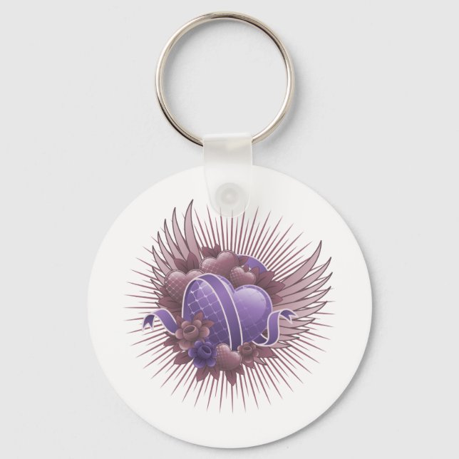 Chaveiro Rosas e Asas (Frente)