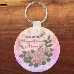Chaveiro Rosas Personalizadas Magnífica Mãe