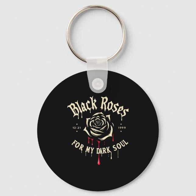 Chaveiro Rosas Pretas Para Minha Alma Sombria Presente Dive (Frente)