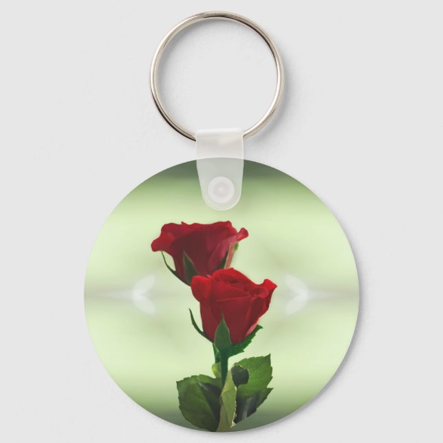 Chaveiro Rosas vermelhas de amor do Twin Flame (Frente)