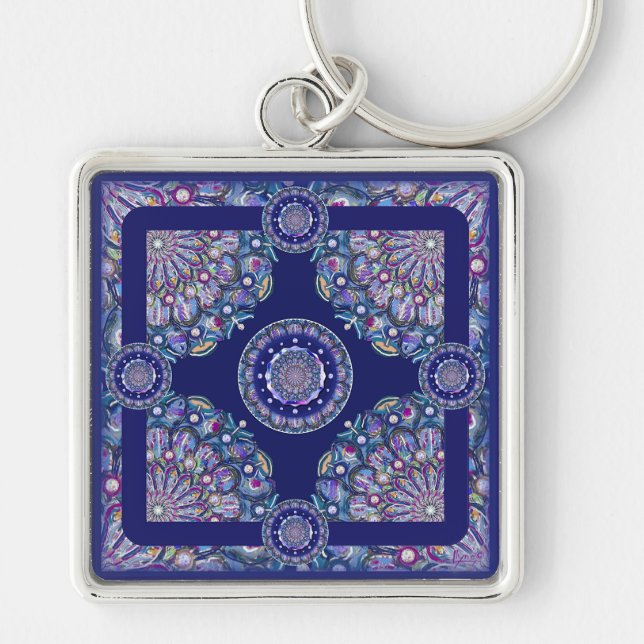 Chaveiro rosca azul (Frente)