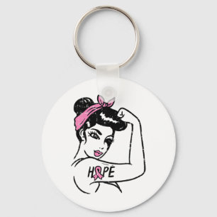 Chaveiro Rosie Riveter Hope Lutando Contra Canceres Da Mama