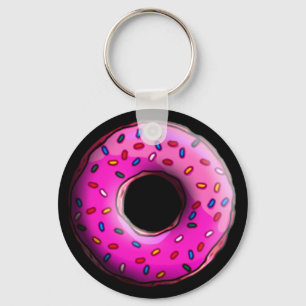 Chaveiro Rosquinha Rosa - confeitos coloridos 1