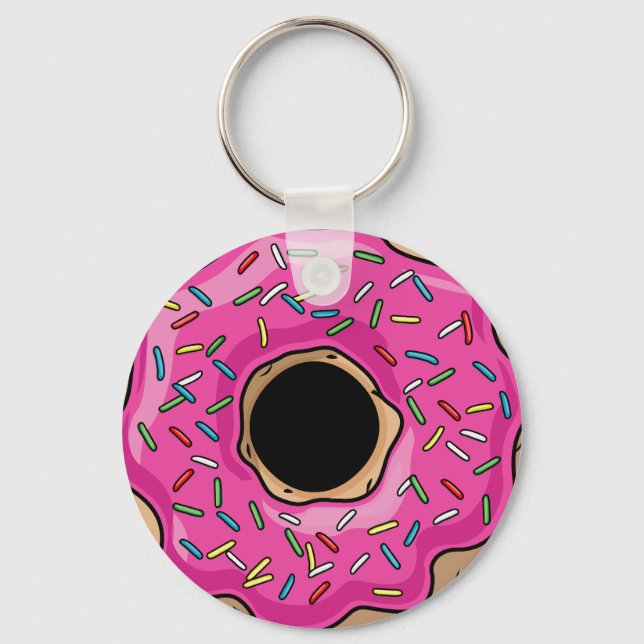 Chaveiro Rosquinha Sprinkpada, deliciosa e rosa (Frente)