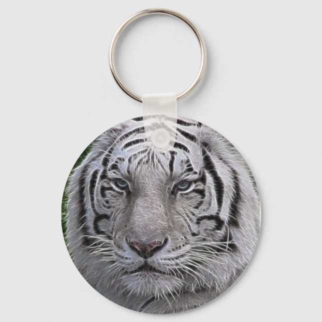 Chaveiro Rosto branco Tigre (Frente)