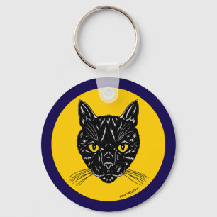 Chaveiro Rosto de Gato Negro