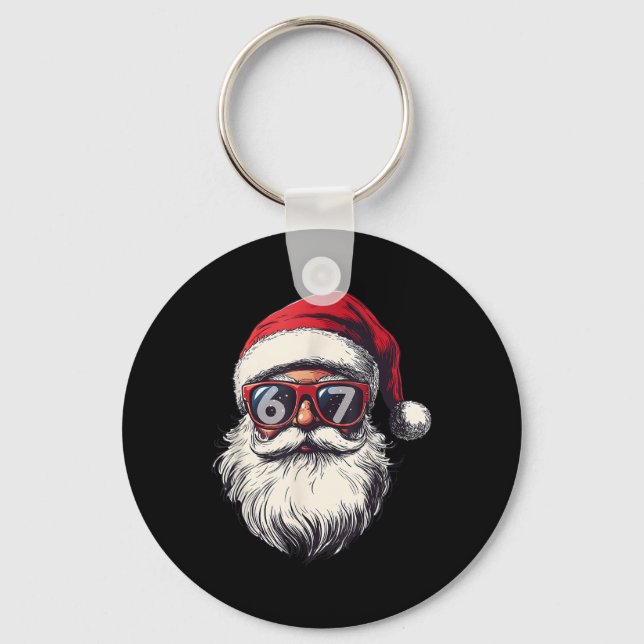 Chaveiro Rosto do Papai Noel 67 Natal Seis Sete Bruh Meme (Frente)