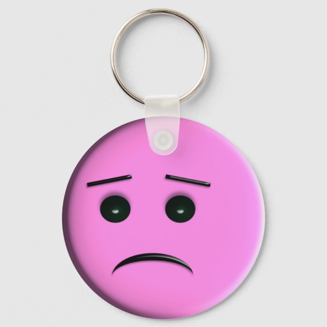 Chaveiro Rosto Enrolado - Rosa - Personalizado (Frente)