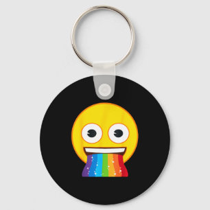 Chaveiro Rosto Sorriso Amarelo Boca Arco-íris Emoji Oficial