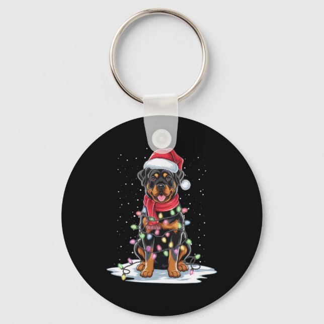 Chaveiro Rottweiler Cachorro Noel Hábor Árvore de Natal Lev (Frente)