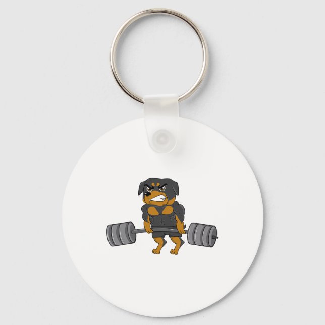 Chaveiro Rottweiler Camiseta de cão de construção de edifíc (Frente)