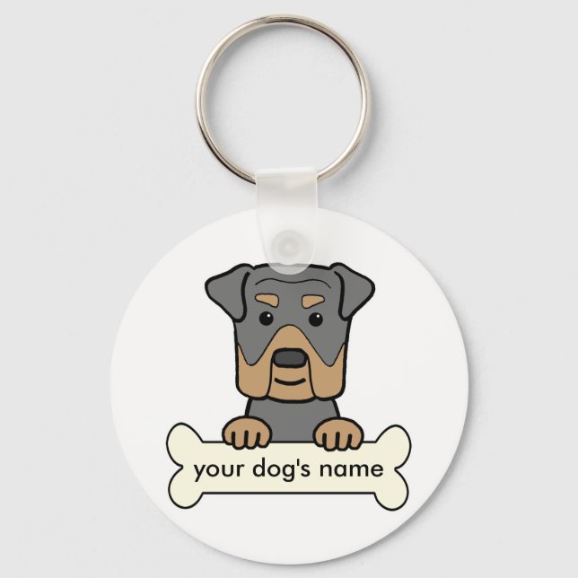 Chaveiro Rottweiler Personalizado (Frente)