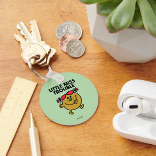 Chaveiro Rotulação preta pequena da senhorita Problema  