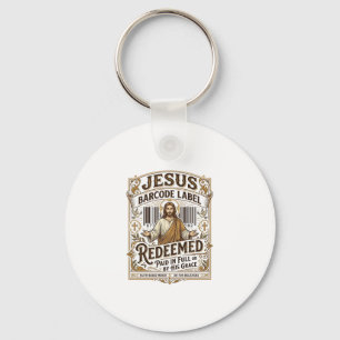 Chaveiro Rótulo de Código de Barras de Jesus Resgatado Rótu