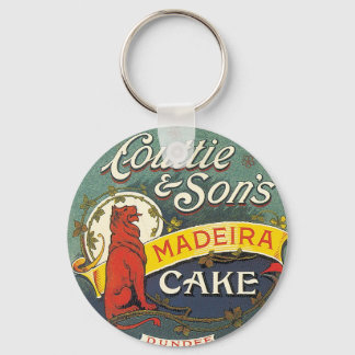 Chaveiro Rótulo de dintagem do bolo de madeira da Couttie &