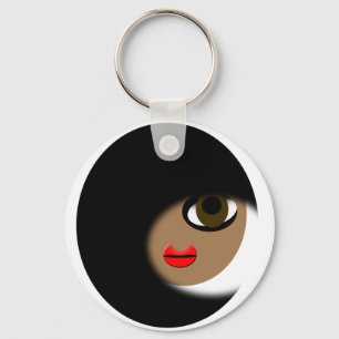 Chaveiro Roupa da menina do afro-americano!