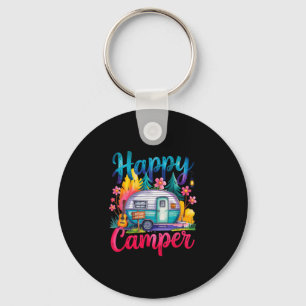 Chaveiro Roupa de acampamento divertida e feliz para crianç