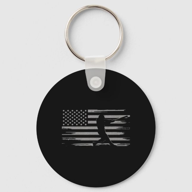 Chaveiro Roupa de Baseball de Bandeira Americana - Baseball (Frente)