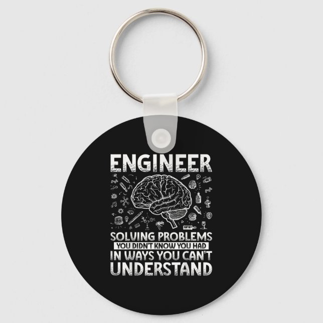 Chaveiro Roupa De Engenharia Para Homens, Crianças. Funny E (Frente)