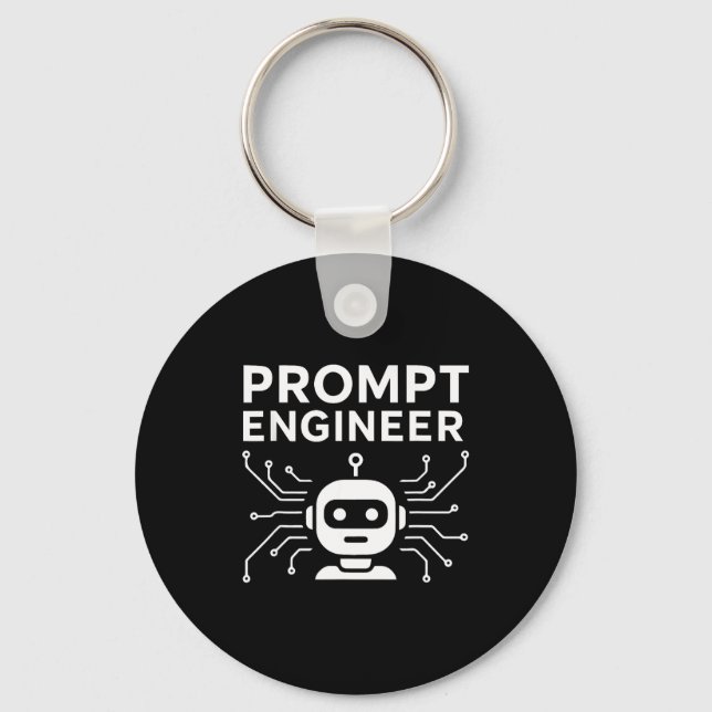 Chaveiro Roupa de Engenheiro de Prompt Piada de Tecnologia  (Frente)